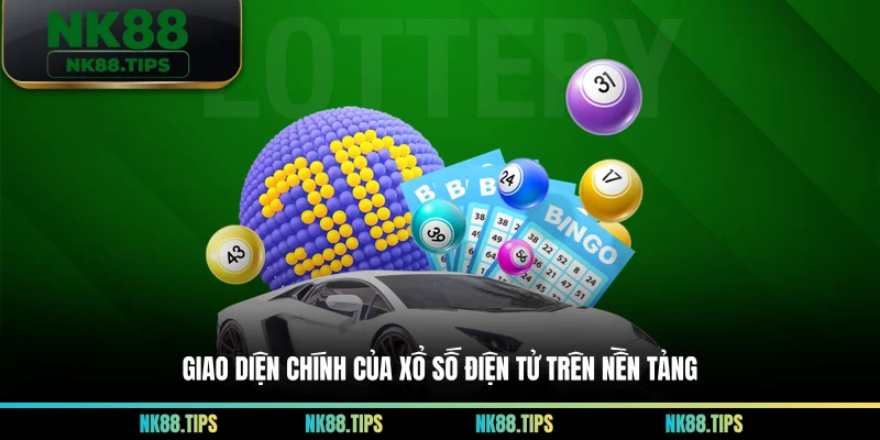 Giao diện chính của xổ số điện tử trên nền tảng