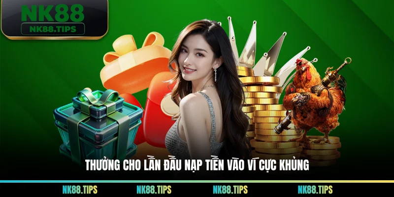 Thưởng cho lần đầu nạp tiền vào ví cực khủng
