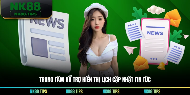Trung tâm hỗ trợ hiển thị lịch cập nhật tin tức
