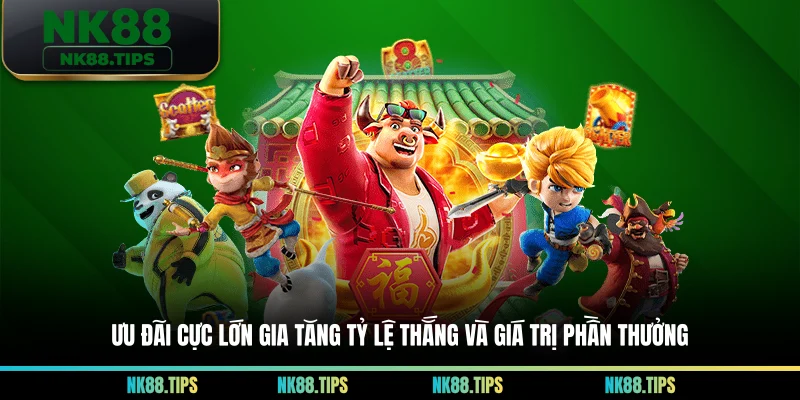 Ưu đãi cực lớn gia tăng tỷ lệ thắng và giá trị phần thưởng